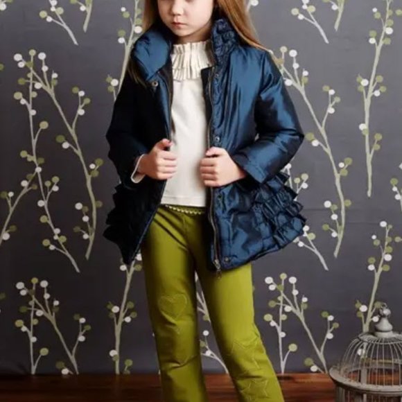 Down-Filled Iridescent Stellar Blue Winter Jacket - Picture 1 of 3